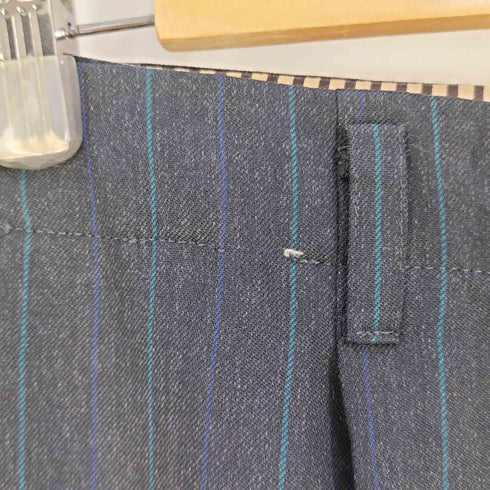 90s ロケットTALON SCABAL ストライプ ダブルブレスト テーラードジャケット タック スラックス メンズ
