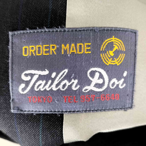 90s ロケットTALON SCABAL ストライプ ダブルブレスト テーラードジャケット タック スラックス メンズ