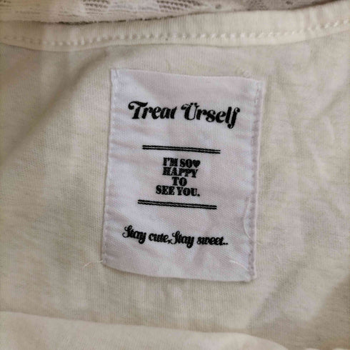 treat ürself クロップドフラワーレース キャミワンピース レディース FREE