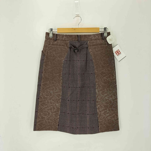 ケンゾージャングル KENZO JUNGLE 80-90s リーフデザイン切替 シンチバック スカート レディース 40