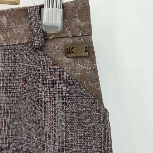 ケンゾージャングル KENZO JUNGLE 80-90s リーフデザイン切替 シンチバック スカート レディース 40