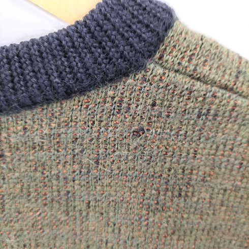 ミスタージュンコ Mr.JUNKO 80-90s モヘヤ混 バイカラー ウールニット メンズ M