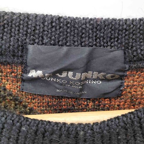 ミスタージュンコ Mr.JUNKO 80-90s モヘヤ混 バイカラー ウールニット メンズ M