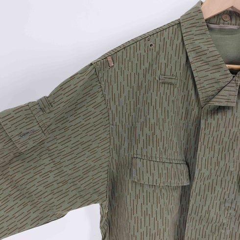 ユーロミリタリー Euro military NVA 東ドイツ軍 迷彩 レインドロップカモ ミリタリー コンバット ジャケット フィールド ジャケット メンズ EUR:52