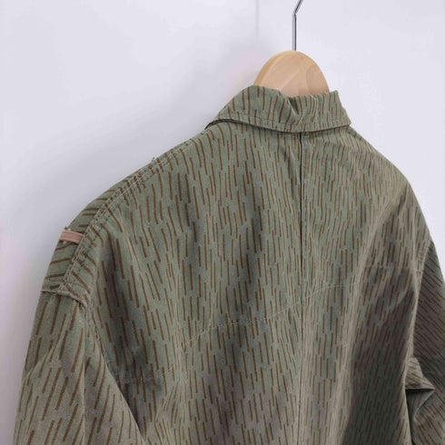 ユーロミリタリー Euro military NVA 東ドイツ軍 迷彩 レインドロップカモ ミリタリー コンバット ジャケット フィールド ジャケット メンズ EUR:52