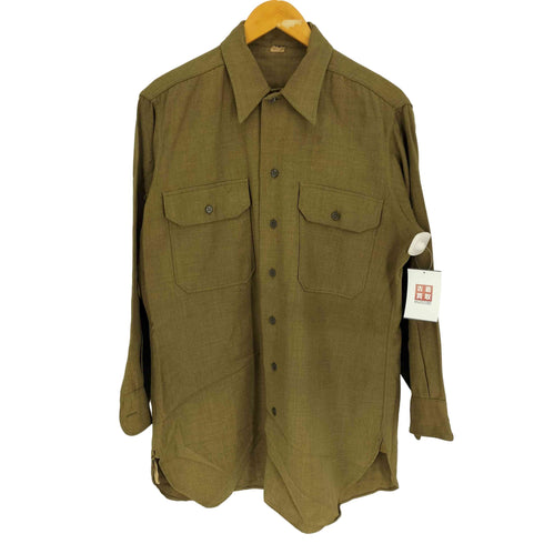 ユーエスアーミー U.S. ARMY 60S アメリカ陸軍 GI M-37 L/S フィールド ウール フランネル シャツ 1968年製 メンズ