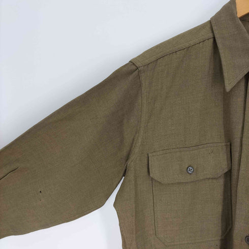 ユーエスアーミー U.S. ARMY 60S アメリカ陸軍 GI M-37 L/S フィールド ウール フランネル シャツ 1968年製 メンズ