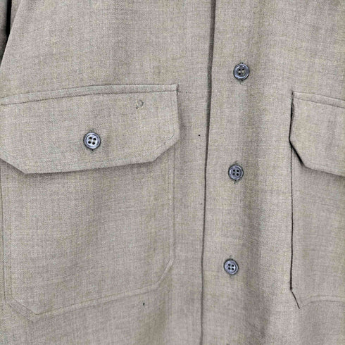 ユーエスアーミー U.S. ARMY 60S アメリカ陸軍 GI M-37 L/S フィールド ウール フランネル シャツ 1968年製 メンズ