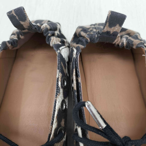 ガニー Ganni Leopard Eyelets Lace Up Ballerina レディース 37