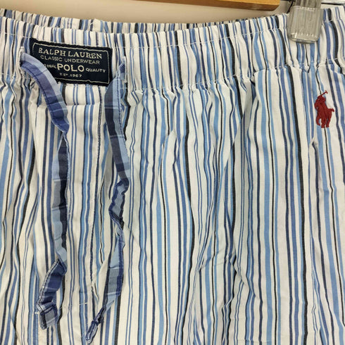 ポロラルフローレン POLO RALPH LAUREN CLASSIC UNDERWEAR ポニー刺繍 ドローコード ストライプ パジャマ パンツ メンズ M