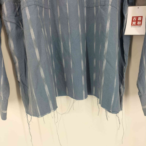 オービス ORVIS 90S レギュラーカラー ハーフボタン フラップポケット カットオフ ストライプ プルオーバー L/S シャツ メンズ import:XL