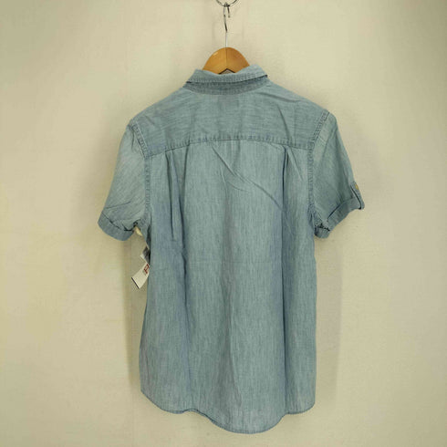 ポロラルフローレン POLO RALPH LAUREN インド製 ロゴパッチ 半袖シャンブレーシャツ メンズ import:XL