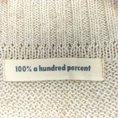 a hundred percent スタンドカラーメッシュニット レディース