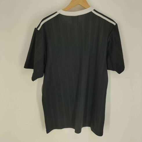 アディダス adidas 90-00S カナダ製 パフォーマンス ロゴ 刺繍 ストライプ柄 S/S Tシャツ メンズ import:L