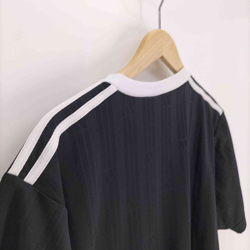 アディダス adidas 90-00S カナダ製 パフォーマンス ロゴ 刺繍 ストライプ柄 S/S Tシャツ メンズ import:L