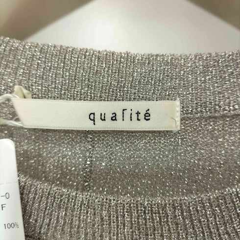 カリテ qualite ロングスリーブ シースルートップス レディース FREE