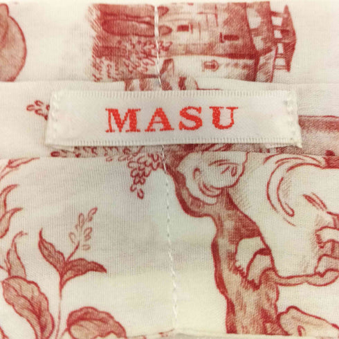 エムエーエスユー MASU 23AW COMIC TOILE DE JOUY ASCOT TIE RED メンズ