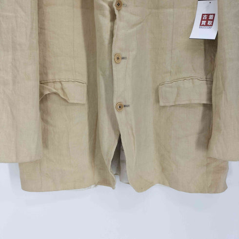 ポロバイラルフローレン Polo by RALPH LAUREN 80-90S 三角タグ USA製 麻 リネン 肩パッド ヘリボーン 3B テーラード ジャケット メンズ EUR:46