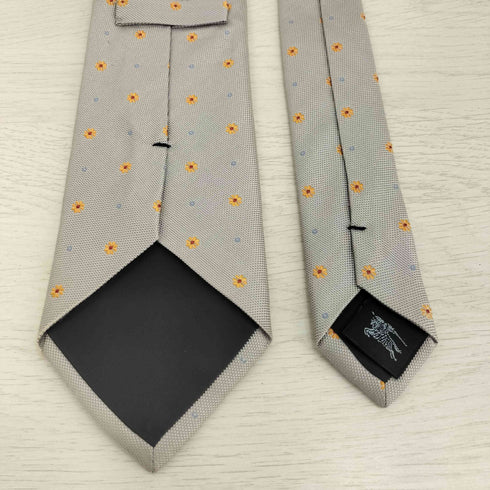 バーバリーブラックレーベル BURBERRY BLACK LABEL ロゴ刺繍 シルク100% 総柄ネクタイ メンズ
