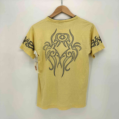FASHION POINT SRK トライバル 両面 プリント フェイク レイヤード S/S クルーネック Tシャツ Y2K メンズ