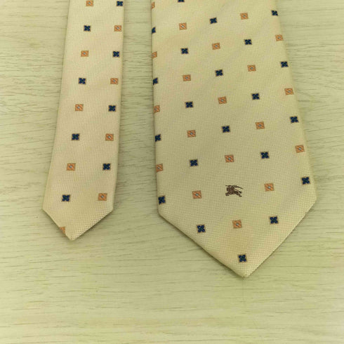 バーバリーブラックレーベル BURBERRY BLACK LABEL ロゴ刺繍 シルク100% 総柄ネクタイ メンズ