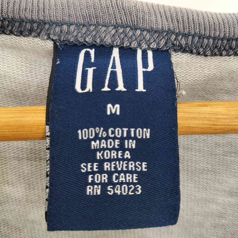 ギャップ Gap 90s 紺タグ ロゴ リンガーTシャツ メンズ import:XXL