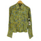 バナナリパブリック BANANA REPUBLIC 90S 韓国製 デカ襟 水玉 水滴 バブル L/S シルク シャツ レディース import:S