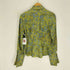 バナナリパブリック BANANA REPUBLIC 90S 韓国製 デカ襟 水玉 水滴 バブル L/S シルク シャツ レディース import:S