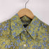 バナナリパブリック BANANA REPUBLIC 90S 韓国製 デカ襟 水玉 水滴 バブル L/S シルク シャツ レディース import:S