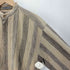 イッセイミヤケ ISSEY MIYAKE 80S 筆タグ バンドネック 比翼 総柄 ストライプ L/S コットン シャツ メンズ