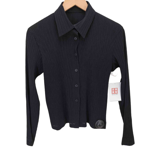 イッセイミヤケ ISSEY MIYAKE プリーツ クロップドシャツ archive レディース JPN:M