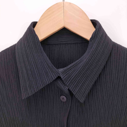 イッセイミヤケ ISSEY MIYAKE プリーツ クロップドシャツ archive レディース JPN:M