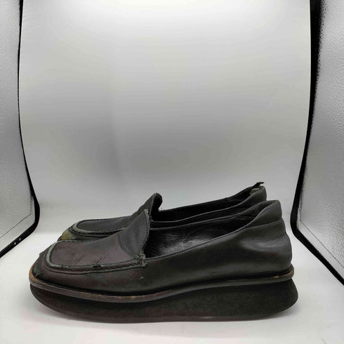 プラダ PRADA スクエアトゥ チャンキーローファー レディース