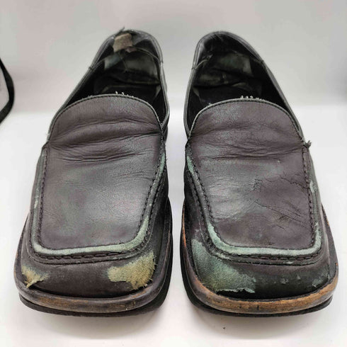 プラダ PRADA スクエアトゥ チャンキーローファー レディース