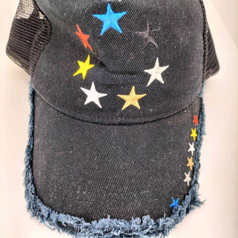 Y2K スター ダメージメッシュキャップ メンズ