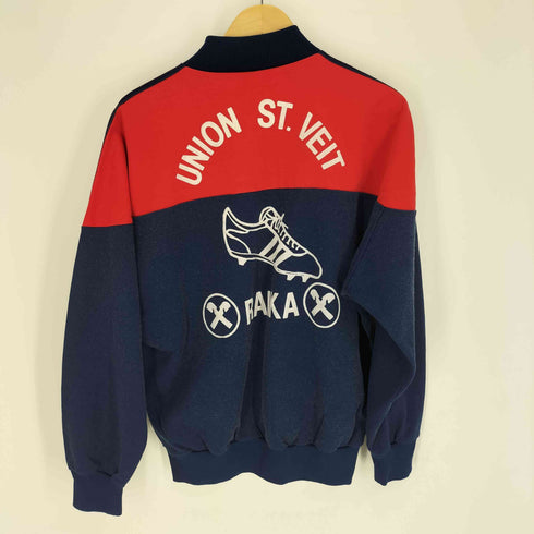 アディダスオリジナルス adidas Originals 80-90S 万国旗タグ ユーゴスラビア製 eybl 企業 トレフォイルロゴ 刺繍 背面デザイン スパイク バイカラートラック ジャケット ジャージ メンズ import:M