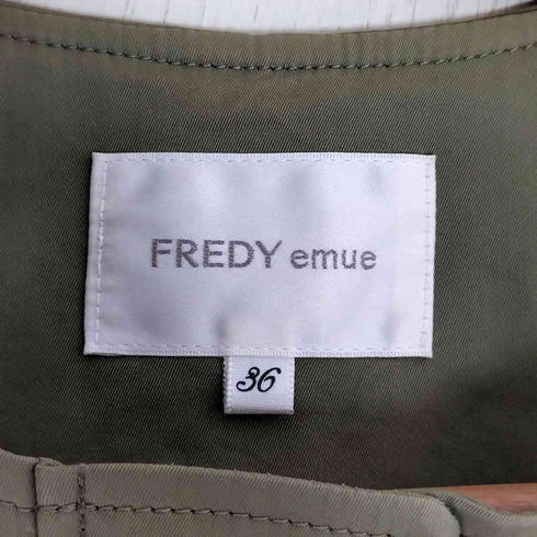 フレディエミュ fredy emue ノーカラーZIPコート レディース JPN:36