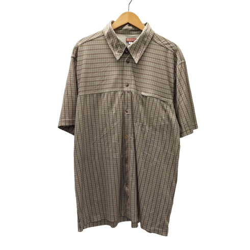 TOM HANBURY 裏地メッシュ 半袖 チェック シャツ ボックス ビックサイズ メンズ JPN:XL