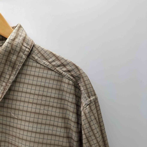 TOM HANBURY 裏地メッシュ 半袖 チェック シャツ ボックス ビックサイズ メンズ JPN:XL