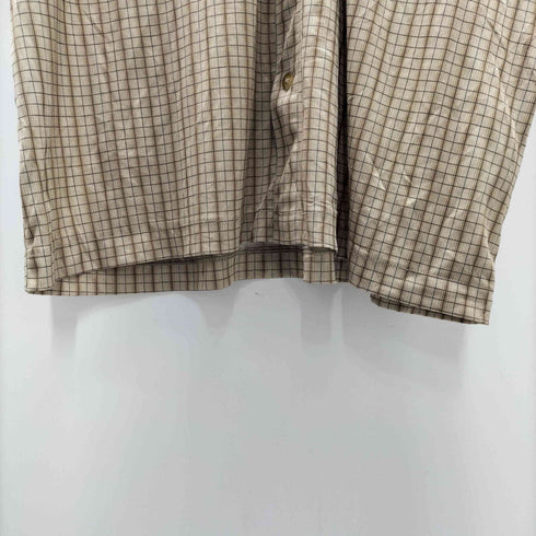 TOM HANBURY 裏地メッシュ 半袖 チェック シャツ ボックス ビックサイズ メンズ JPN:XL