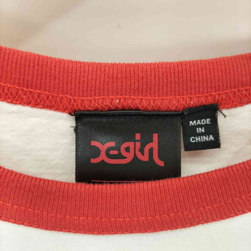 エックスガール X-girl BOYS RINGER ムービープリントリンガーS/S Tシャツ レディース M