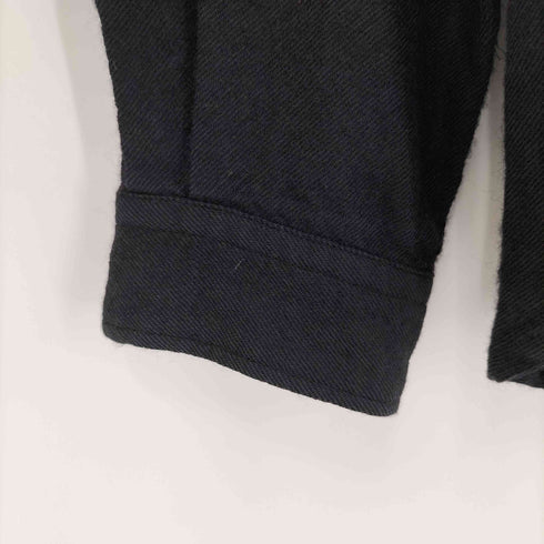 ネストローブコンフェクト nest Robe CONFECT コットン ウール ノーカラー フラップポケット 長袖シャツ メンズ 4