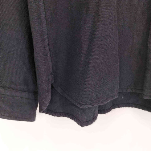 ネストローブコンフェクト nest Robe CONFECT コットン ウール ノーカラー フラップポケット 長袖シャツ メンズ 4