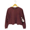 グッドウェア Goodwear USA製 クロップド ウォッシュ加工ポケットL/S Tシャツ レディース M