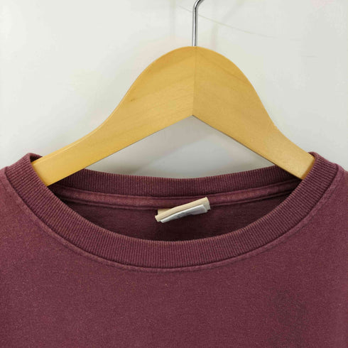 グッドウェア Goodwear USA製 クロップド ウォッシュ加工ポケットL/S Tシャツ レディース M