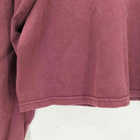 グッドウェア Goodwear USA製 クロップド ウォッシュ加工ポケットL/S Tシャツ レディース M