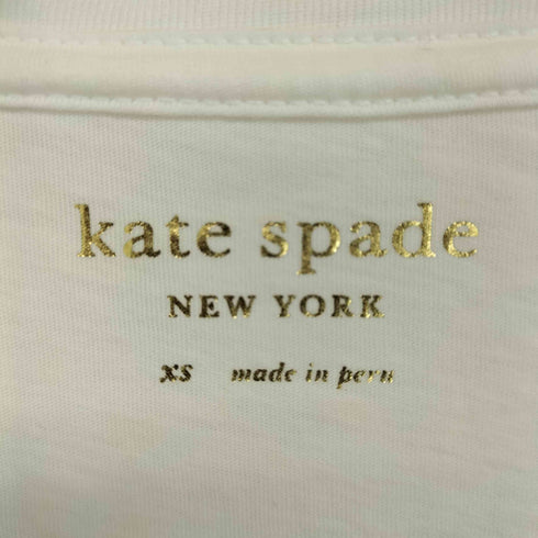 ケイトスペード Kate spade ティーカッププリント クルーネック半袖Tシャツ レディース import:XS