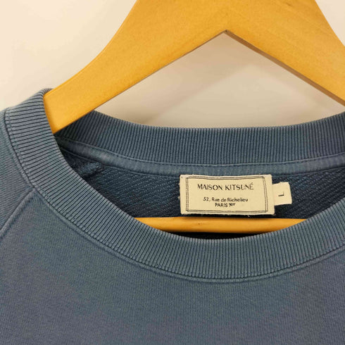 メゾンキツネ MAISON KITSUNE SWEATSHIRT TRICOLOR FOX PATCH メンズ L