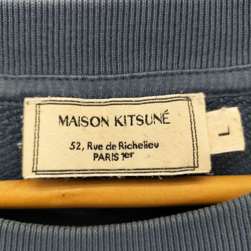 メゾンキツネ MAISON KITSUNE SWEATSHIRT TRICOLOR FOX PATCH メンズ L