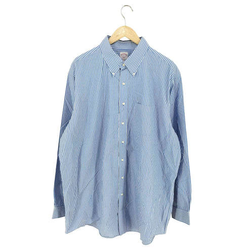 ブルックスブラザーズ 346 BROOKS BROTHERS マレーシア製 ストライプボタンダウンシャツ メンズ 18 6/7